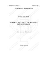 Bảo tồn và phát triển làng dệt truyền thống vùng hà nội (tt) 