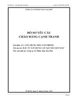 Hồ Sơ Yêu Cầu Chào Hàng Cạnh Tranh