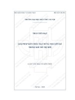 Giải pháp kiến trúc mặt đứng nhà ở liên kế trong khu đô thị mới (tt) 