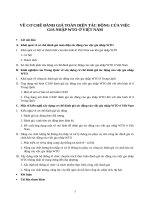 Về Cơ Chế Đánh Giá Toàn Diện Tác Động Của Việc Gia Nhập WTO Ở Việt Nam