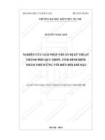 Nghiên cứu giải pháp chuẩn bị kỹ thuật thành phố quy nhơn, tỉnh bình định nhằm thích ứng với biến đổi khí hậu (tt) 