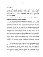 Giải Pháp Phát Triển Nguồn Nhân Lực Nữ Để Thúc Đẩy Tăng Trưởng Kinh Tế Và Thực Hiện Công Bằng Xã Hội Ở Miền Núi Phía Bắc Việt Nam Đến Năm 2020