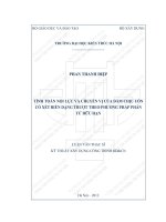 Tính toán nội lực và chuyển vị của dầm chịu uốn có xét biến dạng trượt theo phương pháp phần tử hữu hạn (tt) 