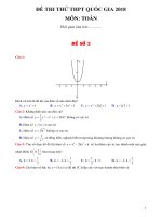 Tài liệu HOT Đề thi thử TOÁN THPT Quốc gia 2018 (có lời giải chi tiết) + MA TRẬN TỔNG QUÁT ĐỀ THI