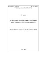 Quản lý hạ tầng kỹ thuật khu công nghiệp đồng văn II, huyện duy tiên, tỉnh hà nam (tt) 