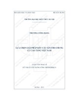 Lựa chọn giải pháp kết cấu sàn cho chung cư cao tầng việt nam (tt) 