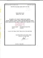 Nghiên cứu phát triển hệ thống giao thông công cộng thành phố đà nẵng theo định hướng phát triển đô thị bền vững (tt) 