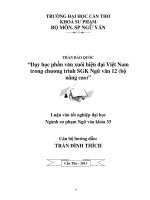 LUẬN văn sư PHẠM NGỮ văn dạy học phần văn xuôi hiện đại việt nam trong chương trình SGK ngữ văn 12 (bộ nâng cao) 