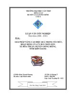 LUẬN văn LUẬT tư PHÁP GIẢI PHÁP NÂNG CAO HIỆU QUẢ TRONG tổ CHỨC, HOẠT ĐỘNG của ủy BAN NHÂN dân xã hòa THUẬN, HUYỆN GIỒNG RIỀNG, TỈNH KIÊN GIANG 