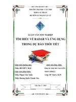 LUẬN văn sư PHẠM vật lý tìm HIỂU về RADAR và ỨNG DỤNG TRONG dự báo THỜI TIẾT 
