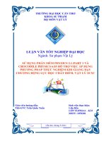 LUẬN văn sư PHẠM vật lý sử DỤNG PHẦN mềm PHYSICS 2 1   PART 1 và CROCODILE PHYSICS 6 05 hỗ TRỢ VIỆC áp DỤNG PHƯƠNG PHÁP THỰC NGHIỆM KHI GIẢNG dạy CHƯƠNG ĐỘNG lực học CHẤT điểm, vật lý 10 NC 