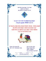 LUẬN văn sư PHẠM vật lý sử DỤNG PHƯƠNG PHÁP PHÂN TÍCH   TỔNG hợp HƯỚNG dẫn học SINH GIẢI bài tập CHƯƠNG II  ĐỘNG lực học CHẤT điểm vật lí 10 NÂNG CAO 