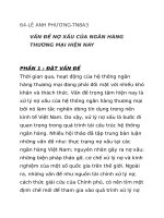 Tiểu luận môn ngân hàng thương mại vấn đề nợ xấu của các ngân hàng hiện nay 