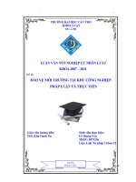 LUẬN văn LUẬT tư PHÁP bảo vệ môi TRƯỜNG tại KHU CÔNG NGHIỆP PHÁP LUẬT và THỰC TIỄN 