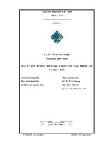 LUẬN văn LUẬT tư PHÁP bảo vệ môi TRƯỜNG TRONG HOẠT ĐỘNG MAI TÁNG PHÁP LUẬT và THỰC TIỄN 