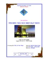 LUẬN văn sư PHẠM vật lý tìm HIỂU NHÀ máy điện hạt NHÂN 