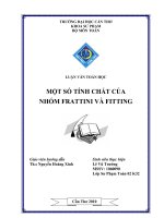 LUẬN văn sư PHẠM TOÁN một số TÍNH CHẤT của NHÓM FRATTINI và FITTING 