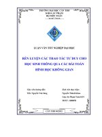 LUẬN văn sư PHẠM TOÁN rèn LUYỆN các THAO tác tư DUY CHO học SINH THÔNG QUA các bài TOÁN HÌNH học KHÔNG GIAN 