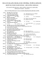 BỘ đề THI có đáp án môn mô học – điều DƯỠNG CHÍNH QUI 