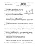  ĐỀ THI HSG VẬT LÝ LỚP 12 ĐỀ CHÍNH THỨC