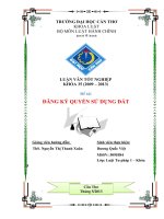 LUẬN văn LUẬT tư PHÁP ĐĂNG ký QUYỀN sử DỤNG đất 