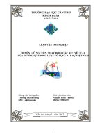 LUẬN văn LUẬT tư PHÁP QUYỀN GIỮ NGUYÊN, THAY đổi HOẶC rút yêu cầu của ĐƯƠNG sự TRONG LUẬT tố TỤNG dân sự VIỆT NAM 