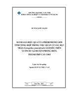 ĐÁNH GIÁ HIỆU QUẢ CỦAPHEROMONE GIỚI TÍNH TỔNG hợp TRONG VIỆC QUẢN lý sâu đục TRÁI TRÊN vườn ổi tại HUYỆN PHONG điền, THÀNH PHỐ cần THƠ 