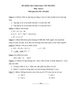 ĐỀ KIỂM TRA CHỌN HSG cấp TRƯỜNG LỚP 7