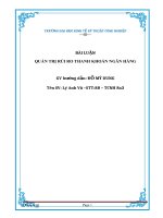 Tiểu luận môn ngân hàng thương mại quản trị rủi ro thanh khoản ngân hàng 