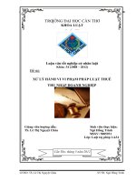 LUẬN văn LUẬT tư PHÁP xử lý HÀNH VI VI PHẠM PHÁP LUẬT THUẾ THU NHẬP DOANH NGHIỆP 