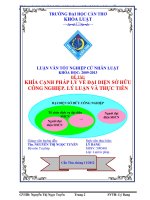 LUẬN văn LUẬT tư PHÁP KHÍA CẠNH PHÁP lý về đại DIỆN sở hữu CÔNG NGHIỆP  lý LUẬN và THỰC TIỄN 