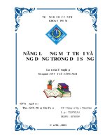 LUẬN văn sư PHẠM vật lý NĂNG LƯỢNG mặt TRỜI và ỨNG DỤNG TRONG đời SỐNG 