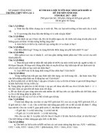 KHẢO SÁT CHẤT LƯỢNG HỌC SINH GIỎI 12 SINH HỌC