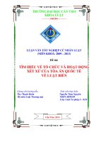 LUẬN văn LUẬT tư PHÁP tìm HIỂU về tổ CHỨC và HOẠT ĐỘNG xét xử của tòa án QUỐC tế về LUẬT BIỂN 