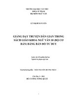 LUẬN văn sư PHẠM NGỮ văn GIẢNG dạy TRUYỆN dân GIAN TRONG SÁCH GIÁO KHOA NGỮ văn 10 (bộ cơ bản) BẰNG bản đồ tư DUY 