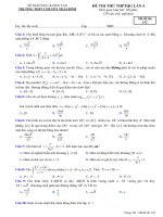 Đề thi thử Toán THPT Quốc gia 2018 Sở Thái Bình