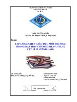 LUẬN văn sư PHẠM vật lý tập LỒNG GHÉP GIÁO dục môi TRƯỜNG TRONG dạy học CHƯƠNG III, IV, VII, IX vật lí 12 (NÂNG CAO) 