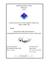 LUẬN văn LUẬT tư PHÁP bồi THƯỜNG THIỆT hại DO HÀNH VI xâm PHẠM QUYỀN tác GIẢGÂY RA  lý LUẬN và THỰC TIỄN 