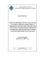 DIỄN BIẾN mất số   tỉ lệ gây hại và ĐÁNH GIÁ HIỆU QUẢ PHÒNG TRỊ của PHEROMONE GIỚI TÍNH TRÊN DIỆN RỘNG đối với sâu đục vỏ TRÁI TRÊN bưởi năm ROI BẰNG PHƯƠNG PHÁP bẫy tập hợp tại BÌNH MINH 