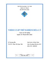 LUẬN văn sư PHẠM hóa VIDEO CLIP THÍ NGHIỆM hóa lý 