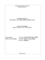 LUẬN văn sư PHẠM vật lý tìm HIỂU một số ỨNG DỤNG của LASER TRONG KHÔNG GIAN 