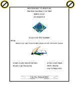 LUẬN văn LUẬT tư PHÁP PHÁP LUẬT VIỆT NAM về hôn NHÂN có yếu tố nước NGOÀI 