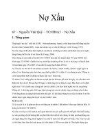 Tiểu luận môn ngân hàng thương mại chủ đề nợ xấu 