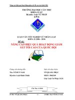 LUẬN văn LUẬT tư PHÁP NÂNG CAO HIỆU QUẢ HOẠT ĐỘNG GIÁM sát tối CAO của QUỐC hội 