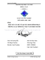 LUẬN văn LUẬT tư PHÁP một số vấn đề về QUYẾT ĐỊNH HÌNH PHẠT TRONG LUẬT HÌNH sự VIỆT NAM HIỆN HÀNH 