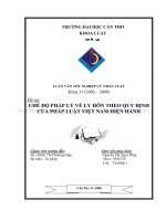 LUẬN văn LUẬT tư PHÁP CHẾ độ PHÁP lý về LY hôn THEO QUY ĐỊNH của PHÁP LUẬT VIỆT NAM HIỆN HÀNH 