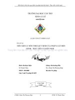 LUẬN văn LUẬT tư PHÁP điều KIỆN LY hôn THEO QUY ĐỊNH của PHÁP LUẬT HIỆN HÀNH   THỰC TIỄN và KIẾN NGH 