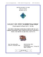 LUẬN văn sư PHẠM vật lý tổ CHỨC CHO học SINH HOẠT ĐỘNG để tự lực CHIẾM LĨNH KIẾN THỨC KHI GIẢNG dạy CHƯƠNG 7  mắt  các DỤNG cụ QUANG, vật lý 11 