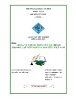 LUẬN văn LUẬT tư PHÁP NGHĨA vụ CHUNG THỦY của vợ CHỒNG TRONG LUẬT hôn NHÂN và GIA ĐÌNH VIỆT NAM 