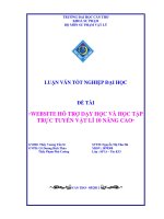 LUẬN văn sư PHẠM vật lý WEBSITE hỗ TRỢ dạy học và học tập TRỰC TUYẾN vật lí 10 NÂNG CAO 